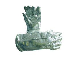 Par de guantes resistentes al fuego.