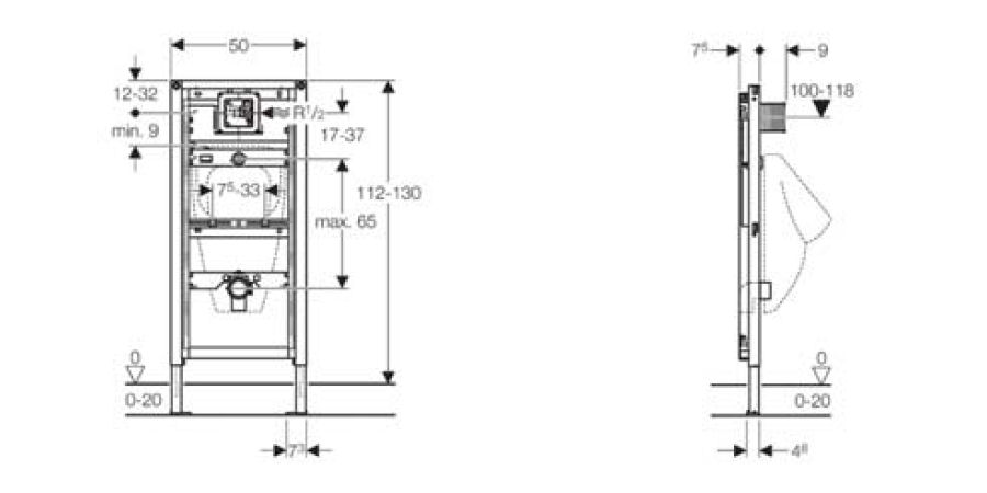 De altura ajustable entre 1120 y 1300 mm