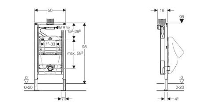 De altura ajustable entre 1120 y 1300 mm, para accionamiento superior